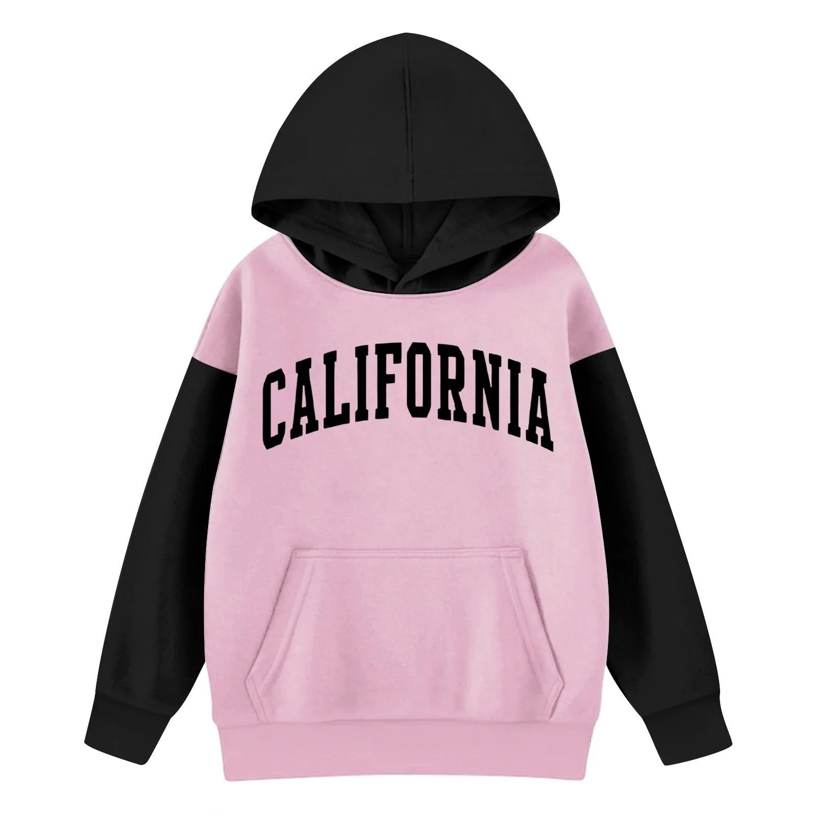 Худи для девочки, флисовый, с капюшоном и цветным принтом, размер 134, фото №2