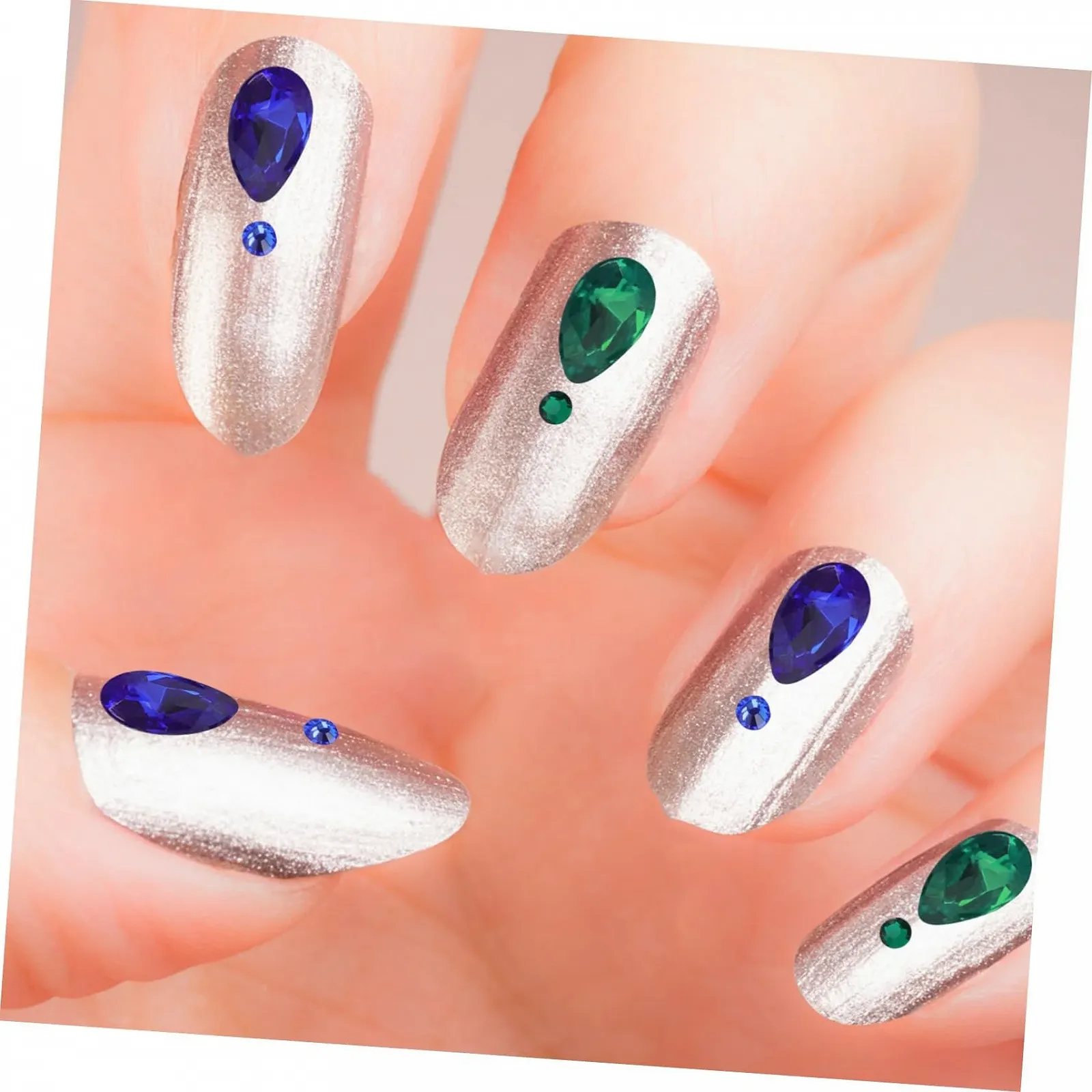 Стразы для ногтей Healvian, для самостоятельного дизайна ногтей, с блестящими бриллиантами для маникюра на дому и в салоне, просты в использовании, фото №5