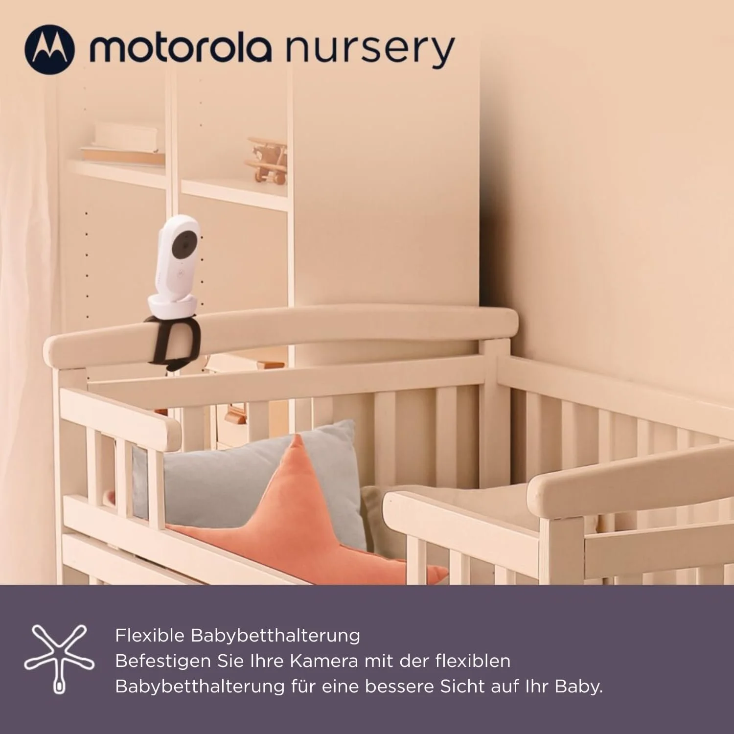 Відеоняня Motorola Nursery VM45 Connect WiFi 5" 720p HD Інтерком Температурний контроль Тримач Stargrip, фото №5 Відеоняня Motorola Nursery VM45 Connect WiFi 5" 720p HD Інтерком Температурний контроль Тримач Stargrip, фото №5