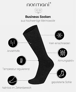Шкарпетки до коліна Normani 2 пари, з високоякісної та міцної вовни мериноса synthetic.ua - Фото 1