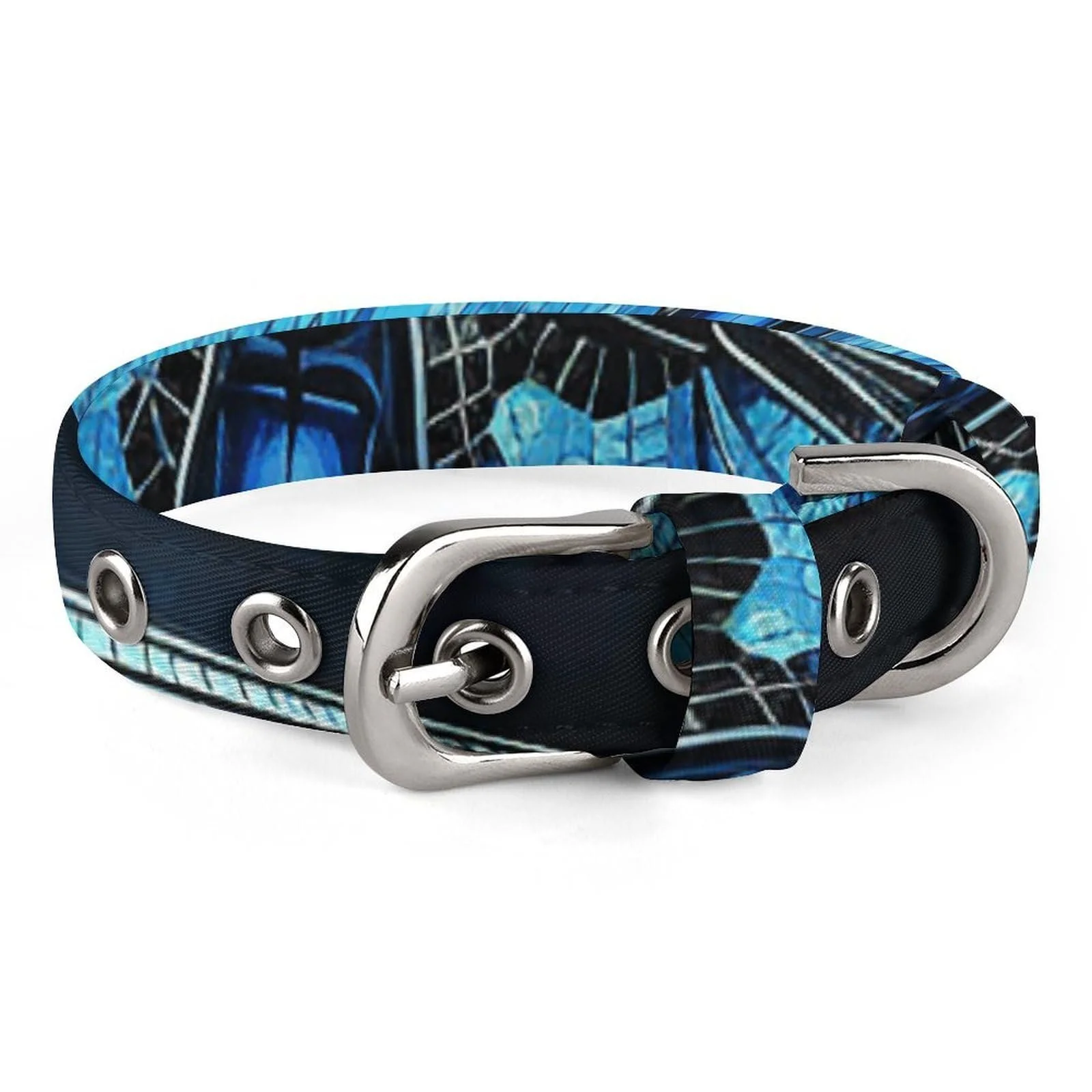 Ошейник Pet Collar Dragonfly Print Регулируемый Легкий Голубой, фото №1