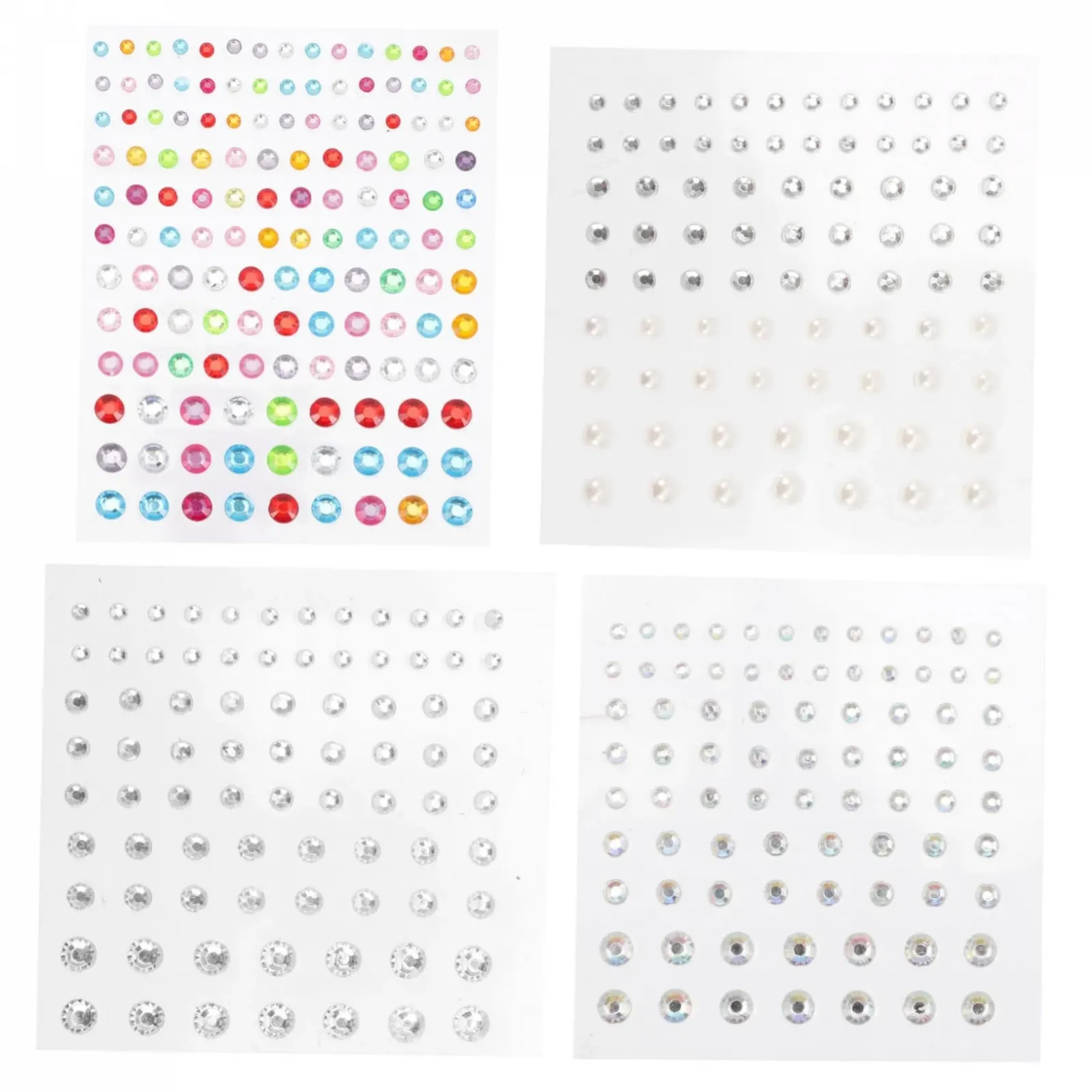 Стразы самоклеящиеся MERRYHAPY 4 шт. для лица и тела, блестящие наклейки для макияжа для фестивалей и вечеринок, многоразовые украшения для глаз и ногтей, фото №1