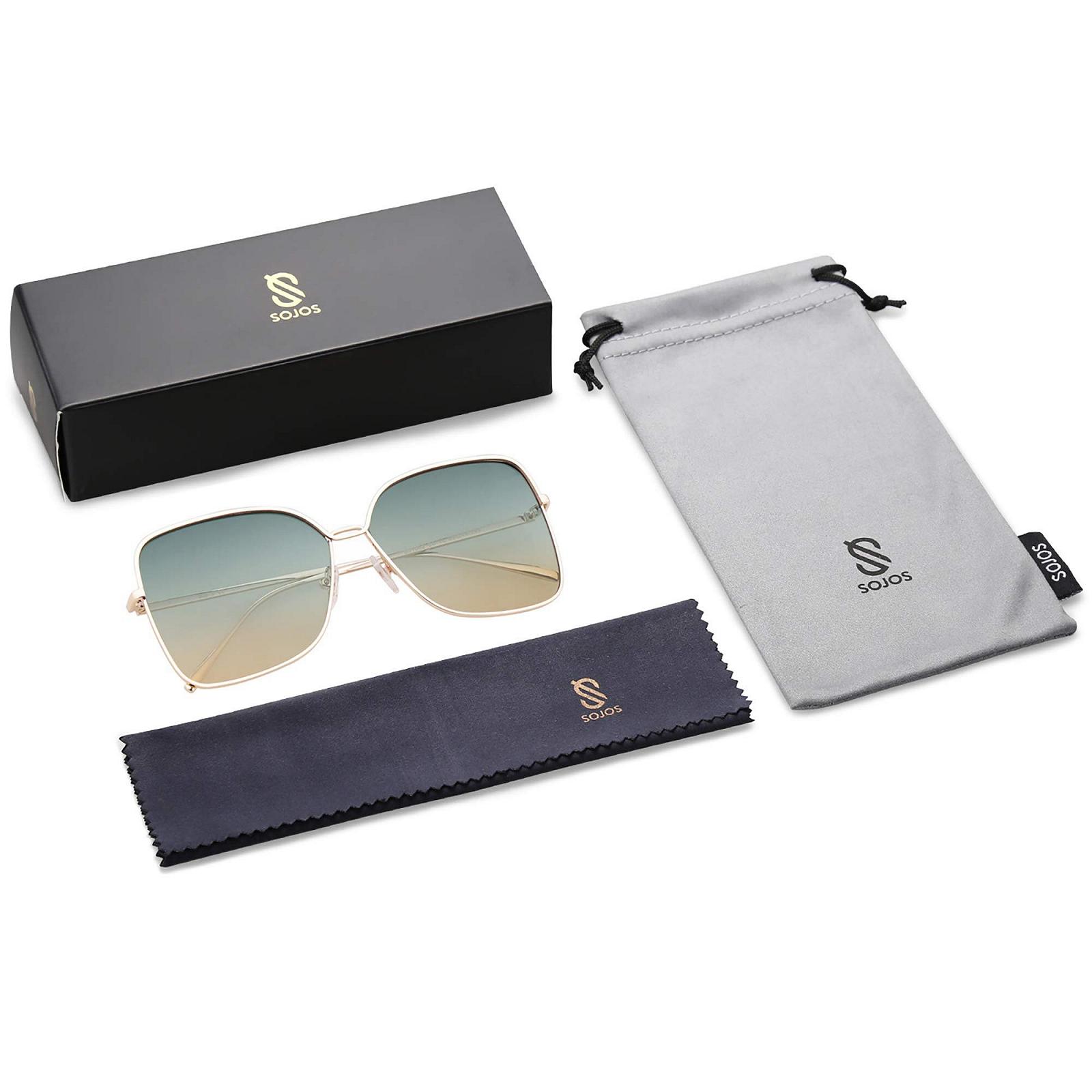 Сонцезахисні окуляри SOJOS Квадратні SJ1082 Жіночі Великі Прямокутні Дизайнерські, фото №5