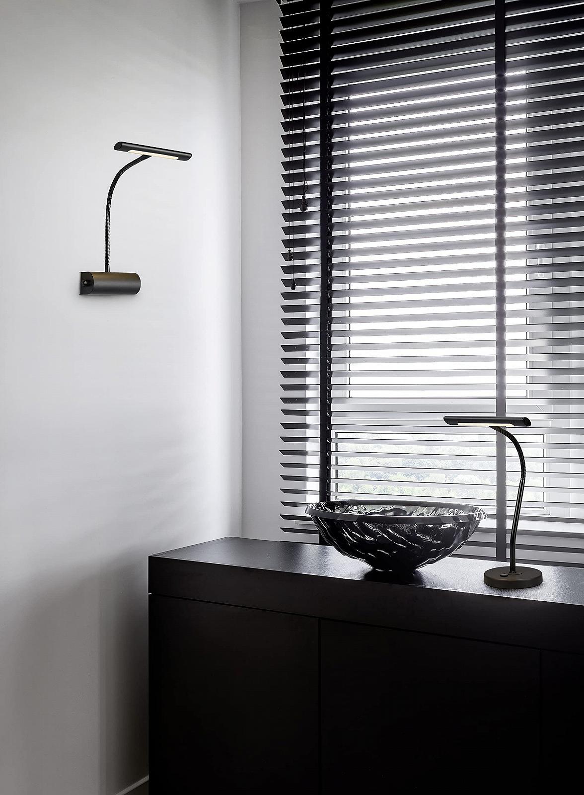 Настільна лампа Trio Leuchten Curtis 579790132 LED 4 Вт Диммер Гнучка ніжка Чорна матова, фото №5