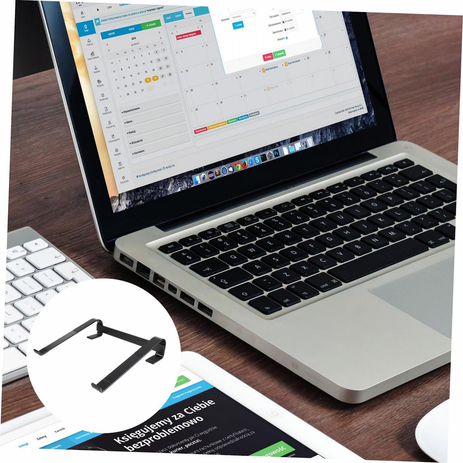 Підставка для ноутбука Портативна та ергономічна конструкція з алюмінієвого сплаву для охолодження та покращення постави для офісу, фото №9