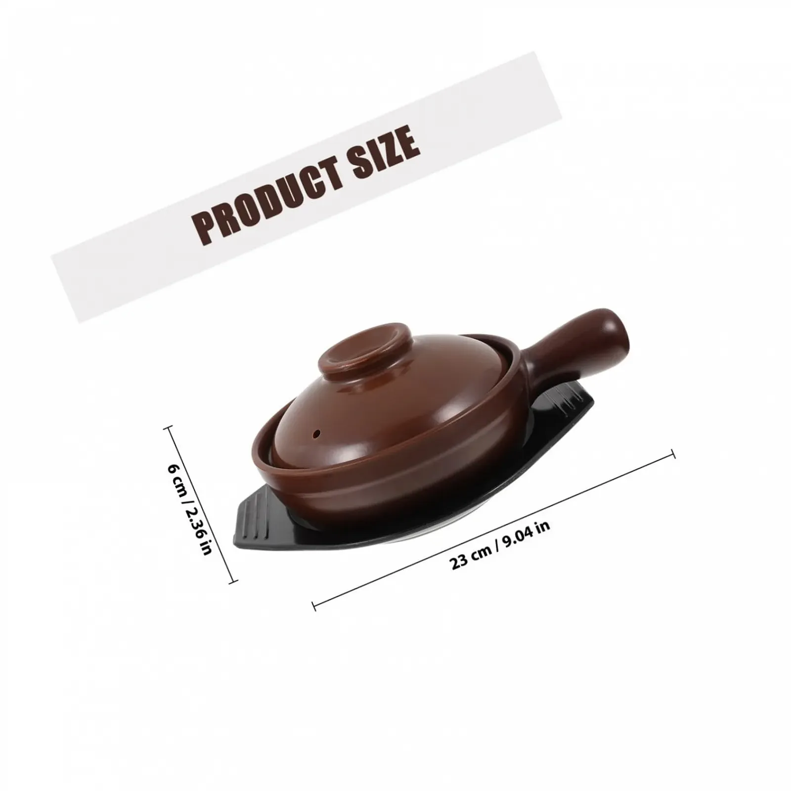 Кастрюля керамическая термостойкая с ручкой и подставкой, фото №2