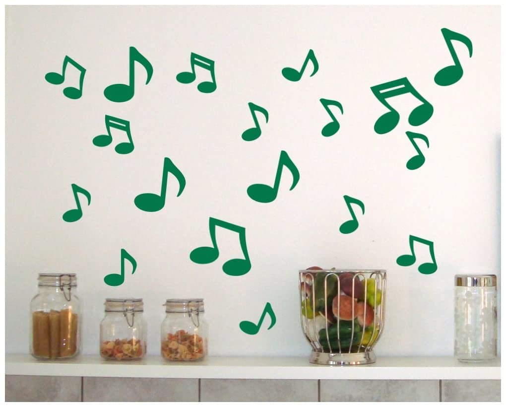 Наклейка на стіну Samunshi Music Notes 18 штук 12 x 5 см / 6 x 7,5 см Золота, фото №2 Наклейка на стіну Samunshi Music Notes 18 штук 12 x 5 см / 6 x 7,5 см Золота, фото №2