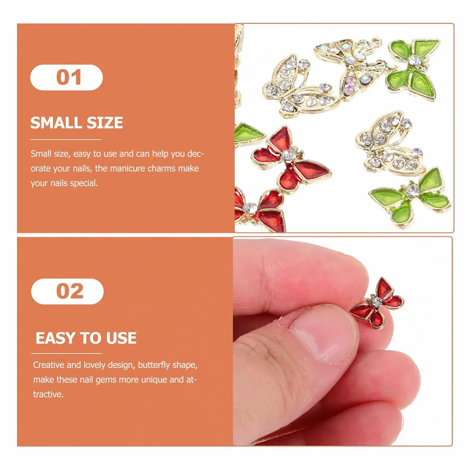 Прикраси для манікюру Метелики FRCOLOR, фото №4