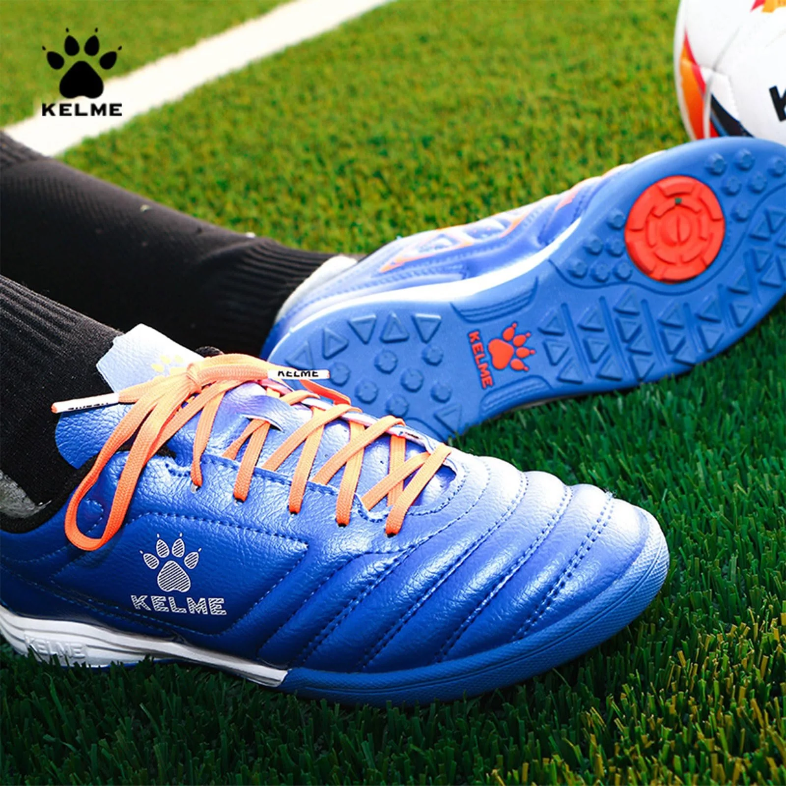 Футбольные бутсы Kelme Тренировочные бутсы для девочек Спортивные бутсы для закрытых и открытых помещений для мальчиков / детей Футбольные бутсы для искусственной травы Унисекс, фото №2