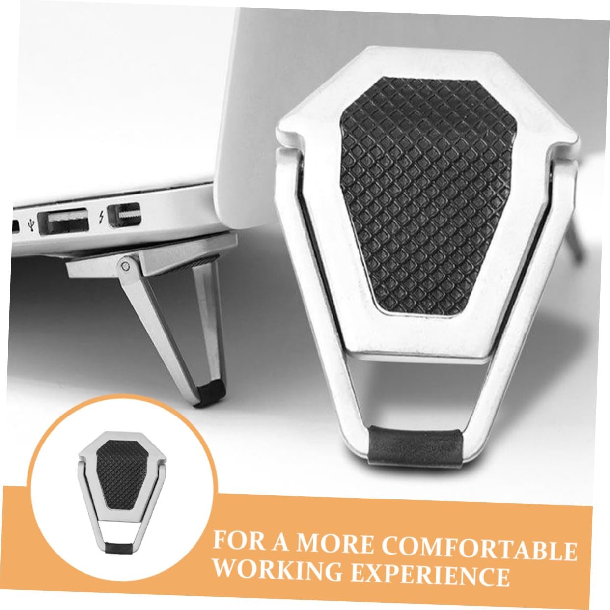 Підставка для ноутбука Маленька, цинковий сплав, складана, охолоджуюча, ергономічна - 4 шт., фото №9