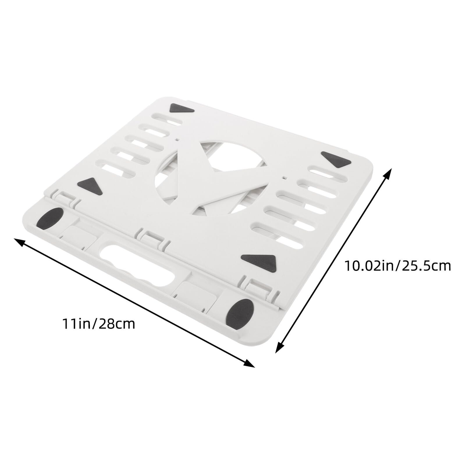 Регульована складна підставка для ноутбука з міцного пластику з розсіюванням тепла, багатофункціональний тримач для ноутбука, планшета та книги, ергономічна, підходить для дому та офісу, фото №9
