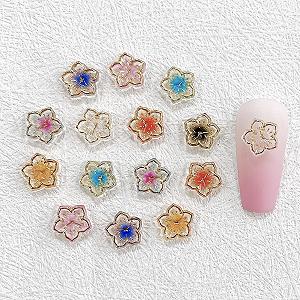 Шармы для ногтей Цветы из искусственной смолы 3D, 100 шт, разноцветные synthetic.ua - Фото 1