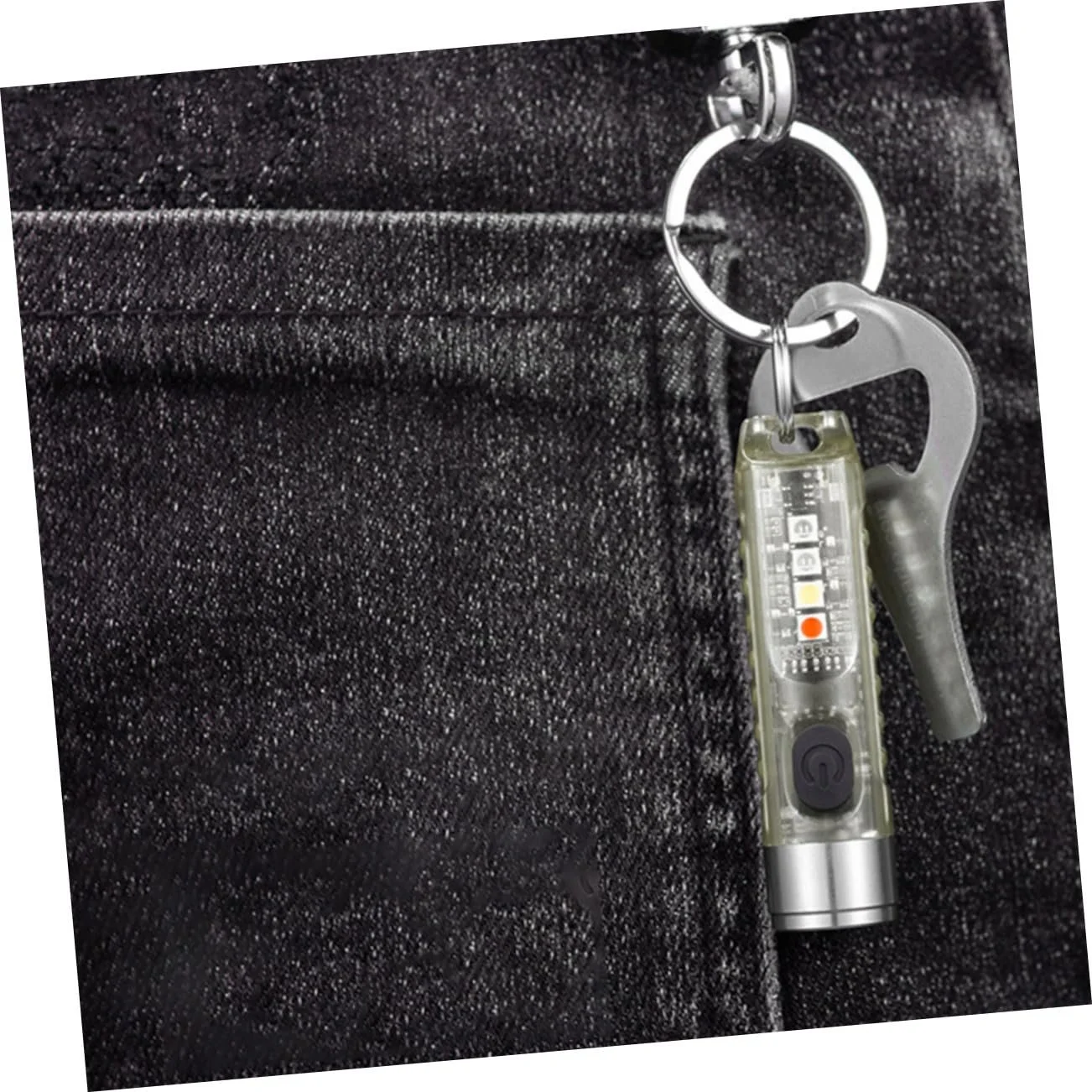 Ліхтарик-брелок LALAFINA LED Акумуляторний Міні USB Компактний Легкий Міцний PC і Нержавіюча Сталь Висока Яскравість для Кемпінгу, фото №7