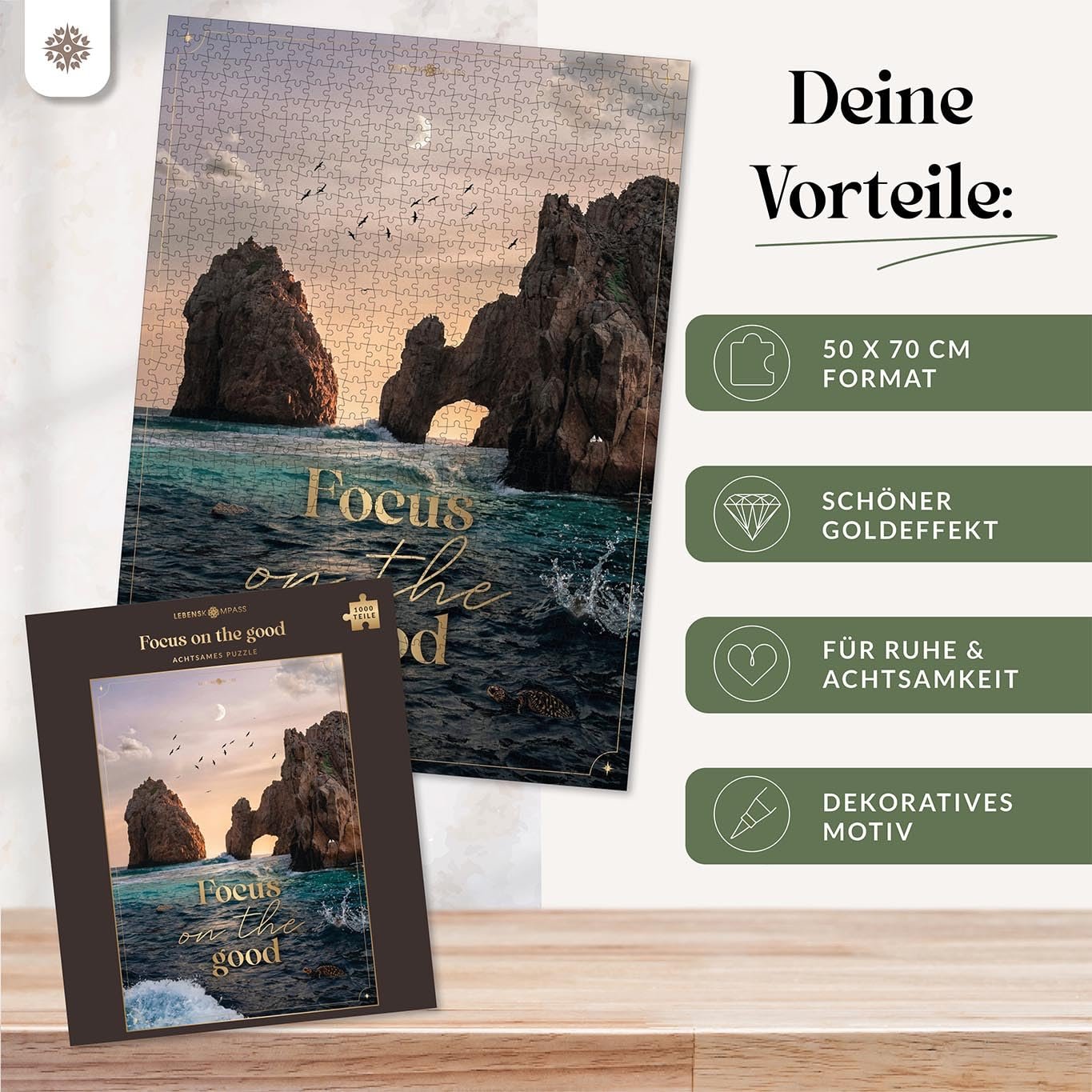 Пазл Lebenskompass Sea 1000 елементів для дорослих та дітей від 14 років яскраві кольори, фото №3