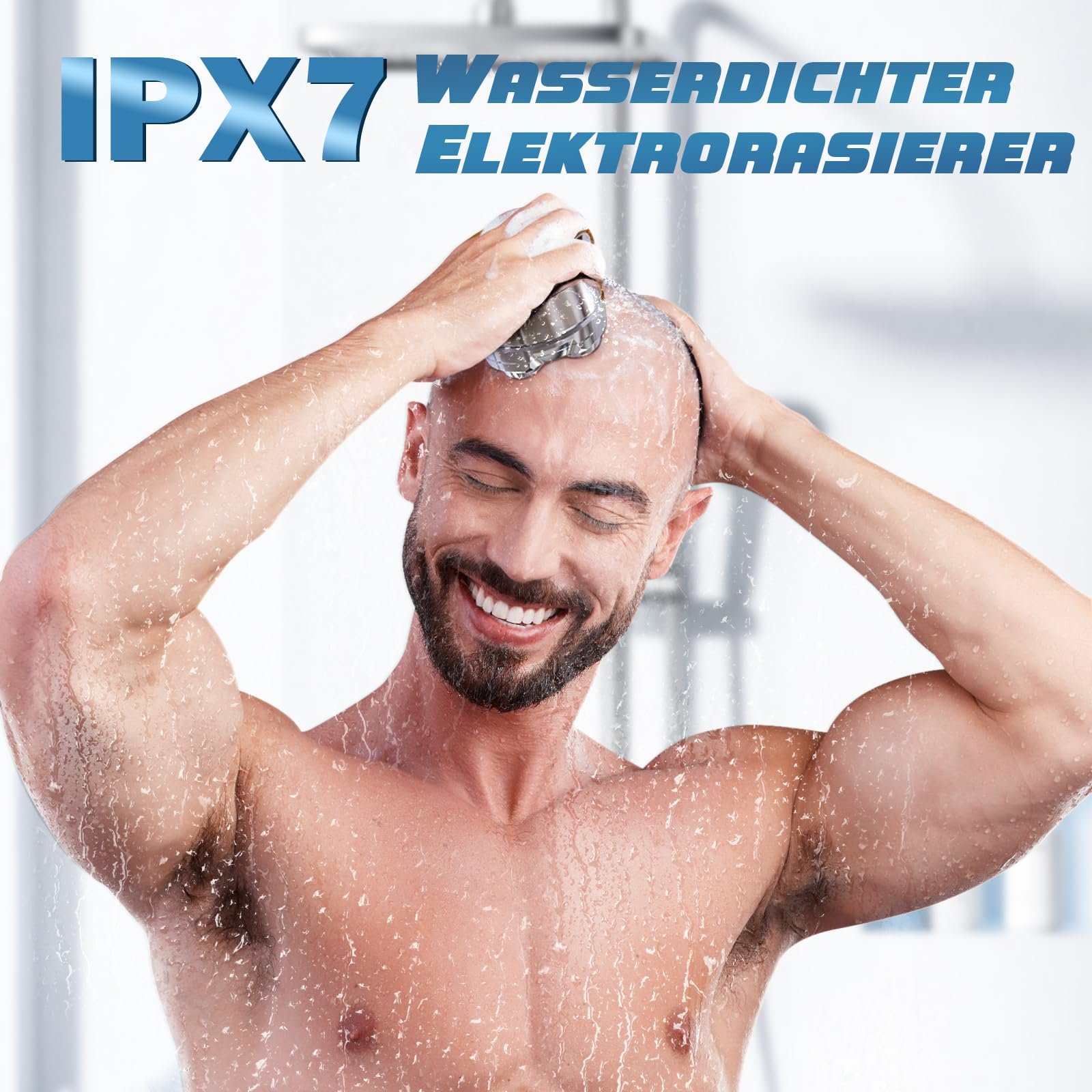 Электробритва для головы Luctry 5D магнитная IPX7 для сухого и влажного бритья, фото №3