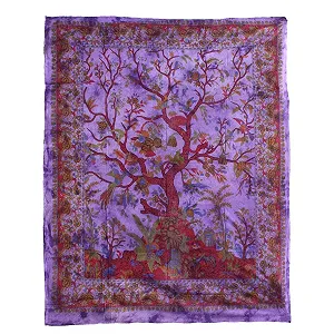 Покривало на ліжко Oriental Galerie Tree of Life No. 305 Фіолетовий, 210 x 230 см - Фото 1