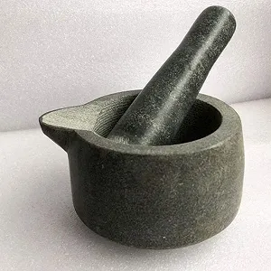 Ступка Гранітна Ручна 13 см, колір натуральний камінь synthetic.ua - Фото 1