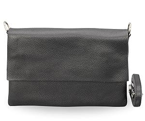 Сумка на плечо Brise Женская Натуральная кожа Elisa Ручная работа Маленькая Узкая сумка 3 Отделения Сумка через плечо с кожаным ремешком + Дополнительный широкий узорчатый ремешок Сделано в Италии - Фото 1