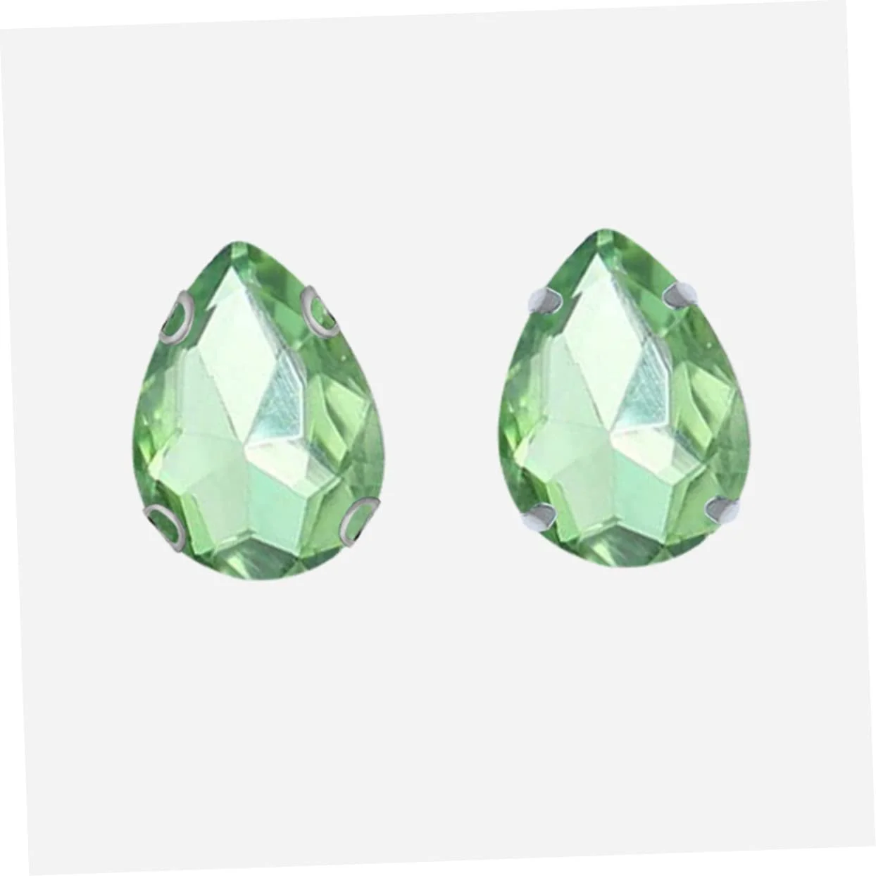 Стразы Капля Tofficu для одежды, зеленые, 50 шт, фото №8