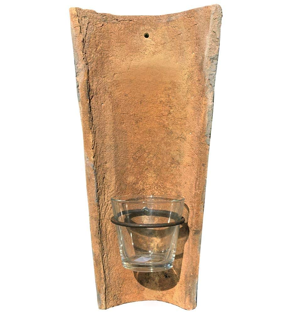 Свічник Zeitzone Real Antique Roof Tile зі скляним ліхтарем, фото №1 Свічник Zeitzone Real Antique Roof Tile зі скляним ліхтарем, фото №1