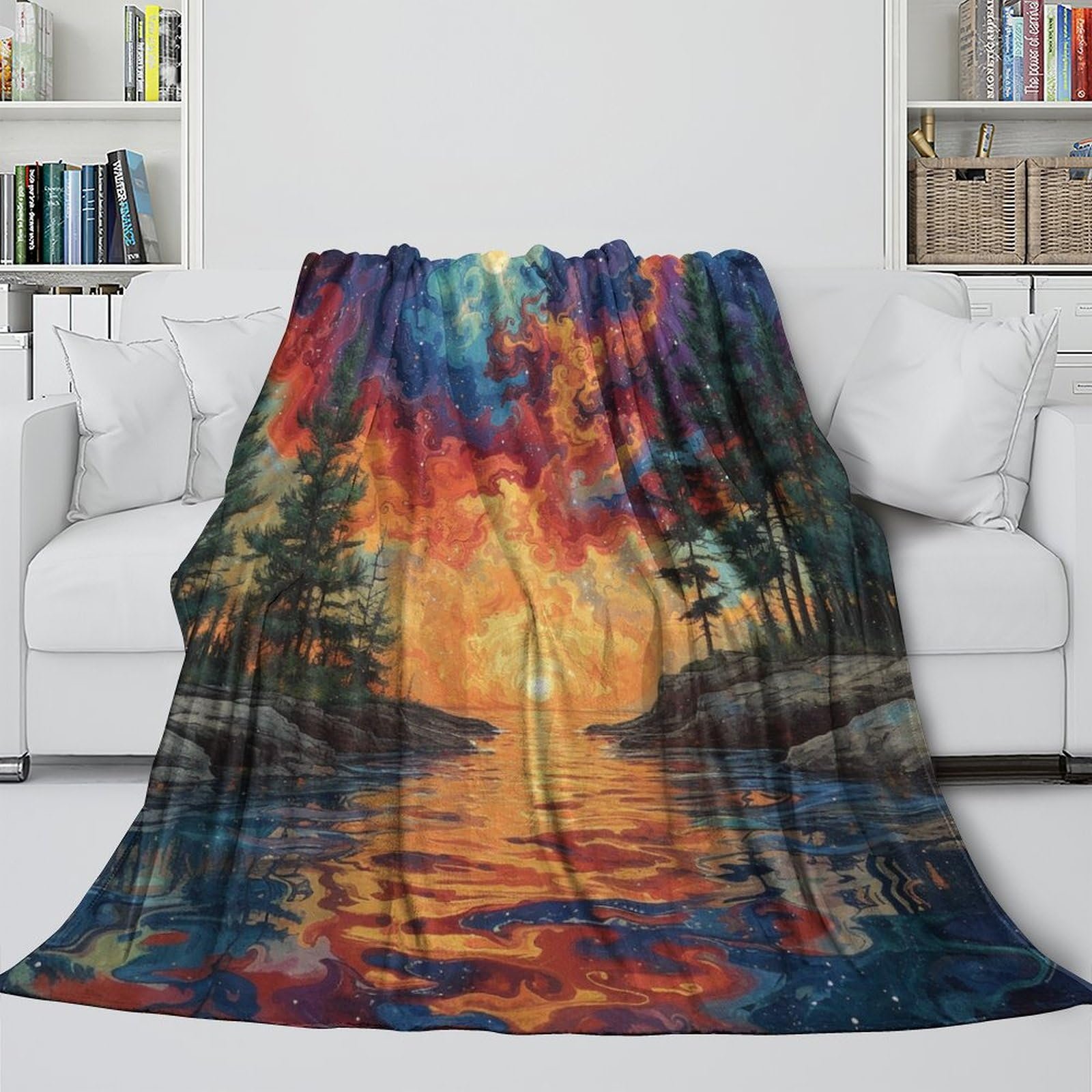 Покривало VFKLZCNYR Пейзаж 3D-друк Квітковий 180 x 200, фото №4 Покривало VFKLZCNYR Пейзаж 3D-друк Квітковий 180 x 200, фото №4