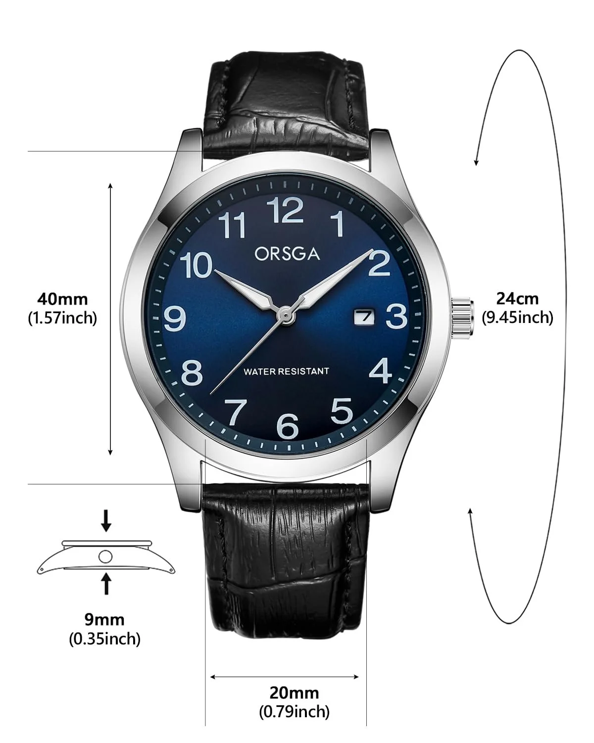 Часы CIVO Мужские Аналоговые Кожаный Ремешок из Нержавеющей Стали Водонепроницаемые Люминесцентные Дата Классические Бизнес Кварцевые, фото №7 Часы CIVO Мужские Аналоговые Кожаный Ремешок из Нержавеющей Стали Водонепроницаемые Люминесцентные Дата Классические Бизнес Кварцевые, фото №7