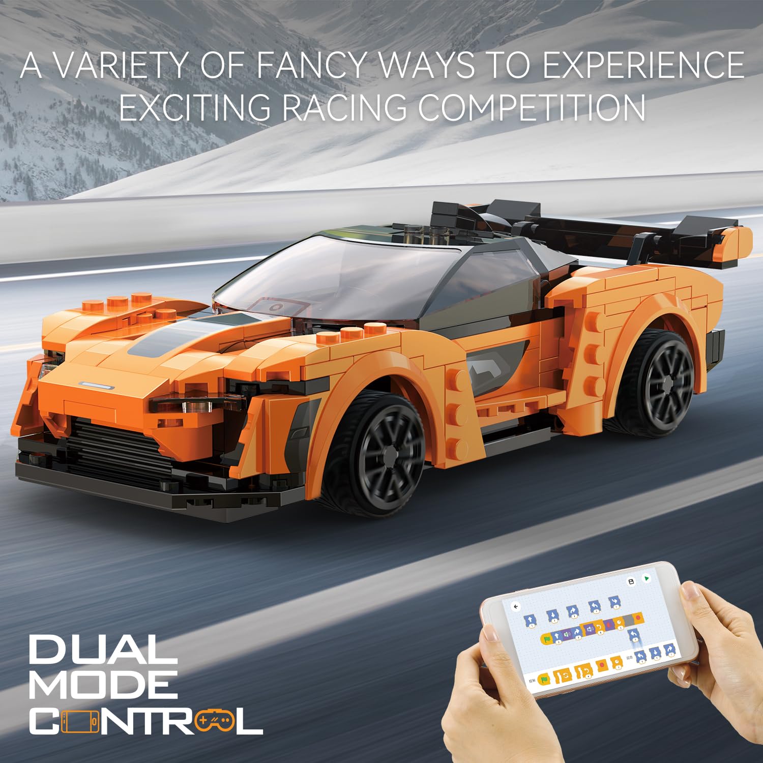 Автомобіль на дистанційному керуванні CaDA Clamping Blocks Dual Control Blaze C51075W RC Set, фото №2