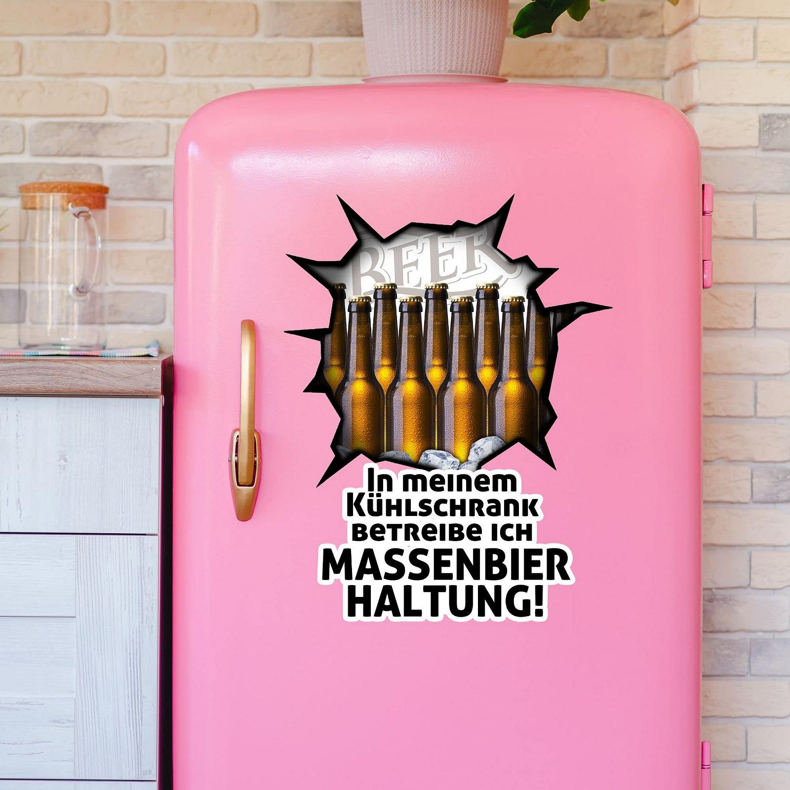 Наклейка для стін та холодильника Graz Design Mass Beer Posture Bottles, фото №1