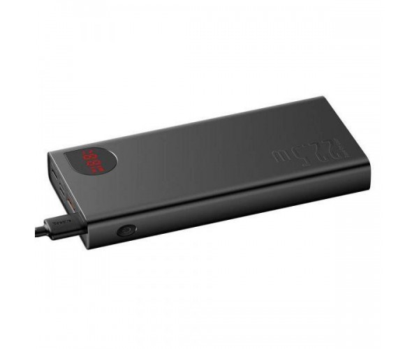 Зовнішній акумулятор павербанк Baseus Adaman Metal Digital 20000mAh 22.5W 2021 Editon Black PPAD000101 PPADM20S, фото №4 Зовнішній акумулятор павербанк Baseus Adaman Metal Digital 20000mAh 22.5W 2021 Editon Black PPAD000101 PPADM20S, фото №4