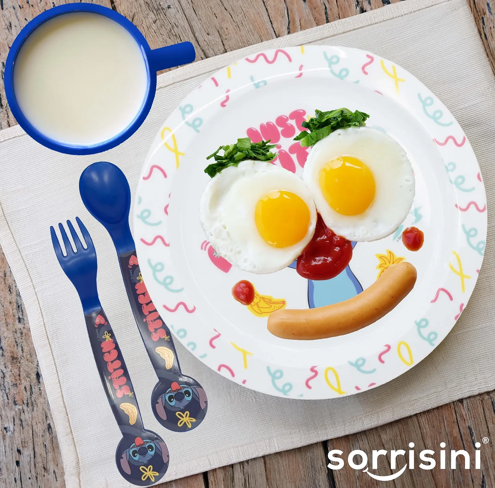 Детский набор посуды Sorrisini Stitch Многоразовый, фото №3 Детский набор посуды Sorrisini Stitch Многоразовый, фото №3