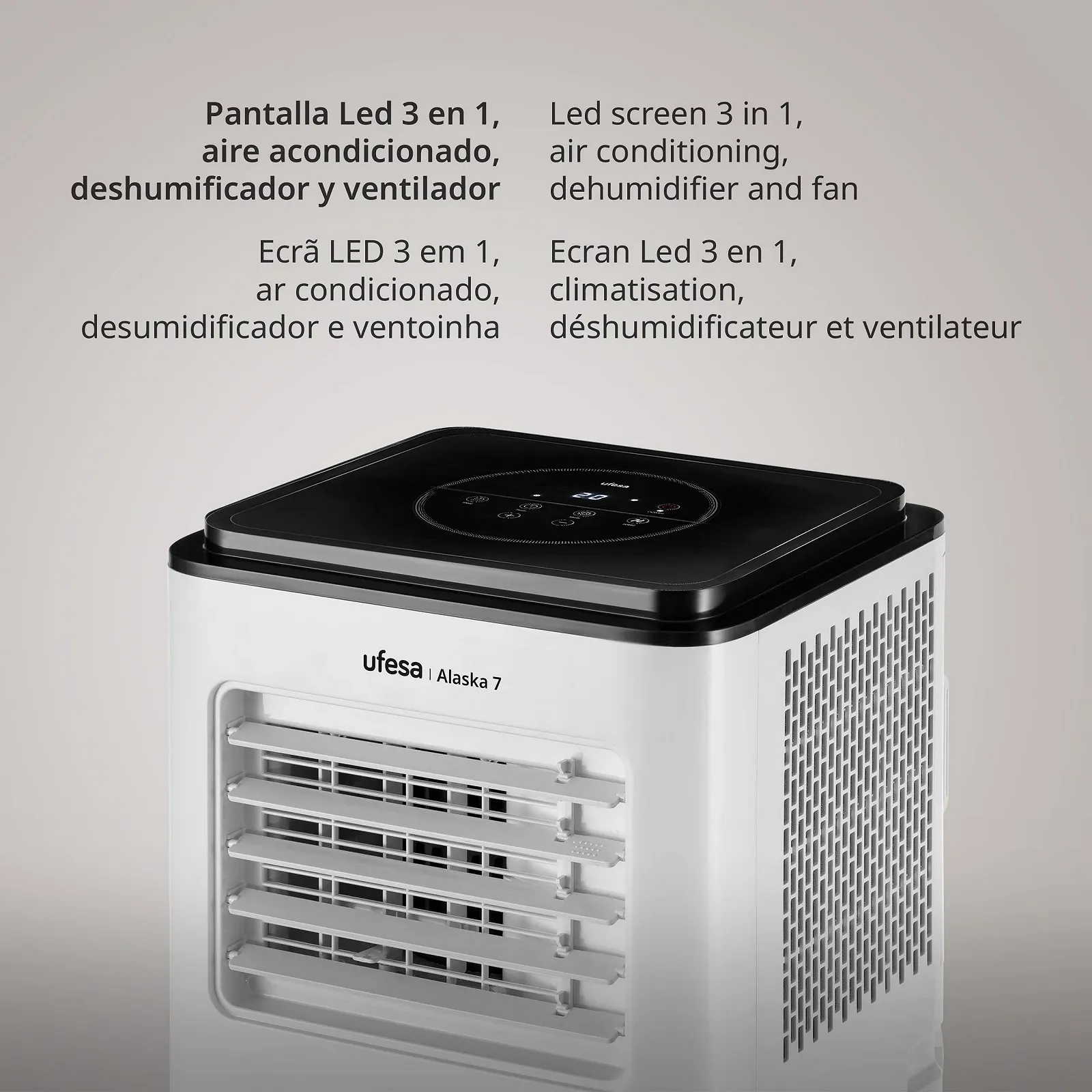 Мобільний кондиціонер Ufesa A7 3-в-1 7000 BTU R290 Таймер Пульт ДК, фото №6