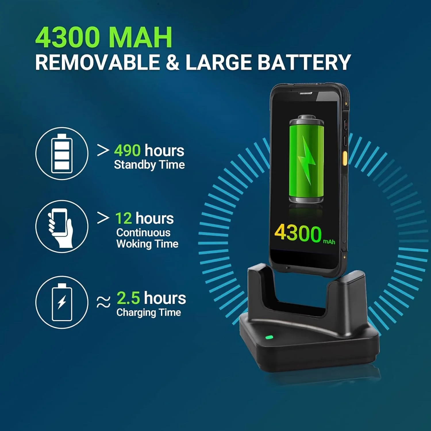 Смартфон сканер штрих-коду 5.5" Tera 3/32Gb 4G NFC 13Мп 8 ядер Android 9 Black, фото №5 Смартфон сканер штрих-коду 5.5" Tera 3/32Gb 4G NFC 13Мп 8 ядер Android 9 Black, фото №5