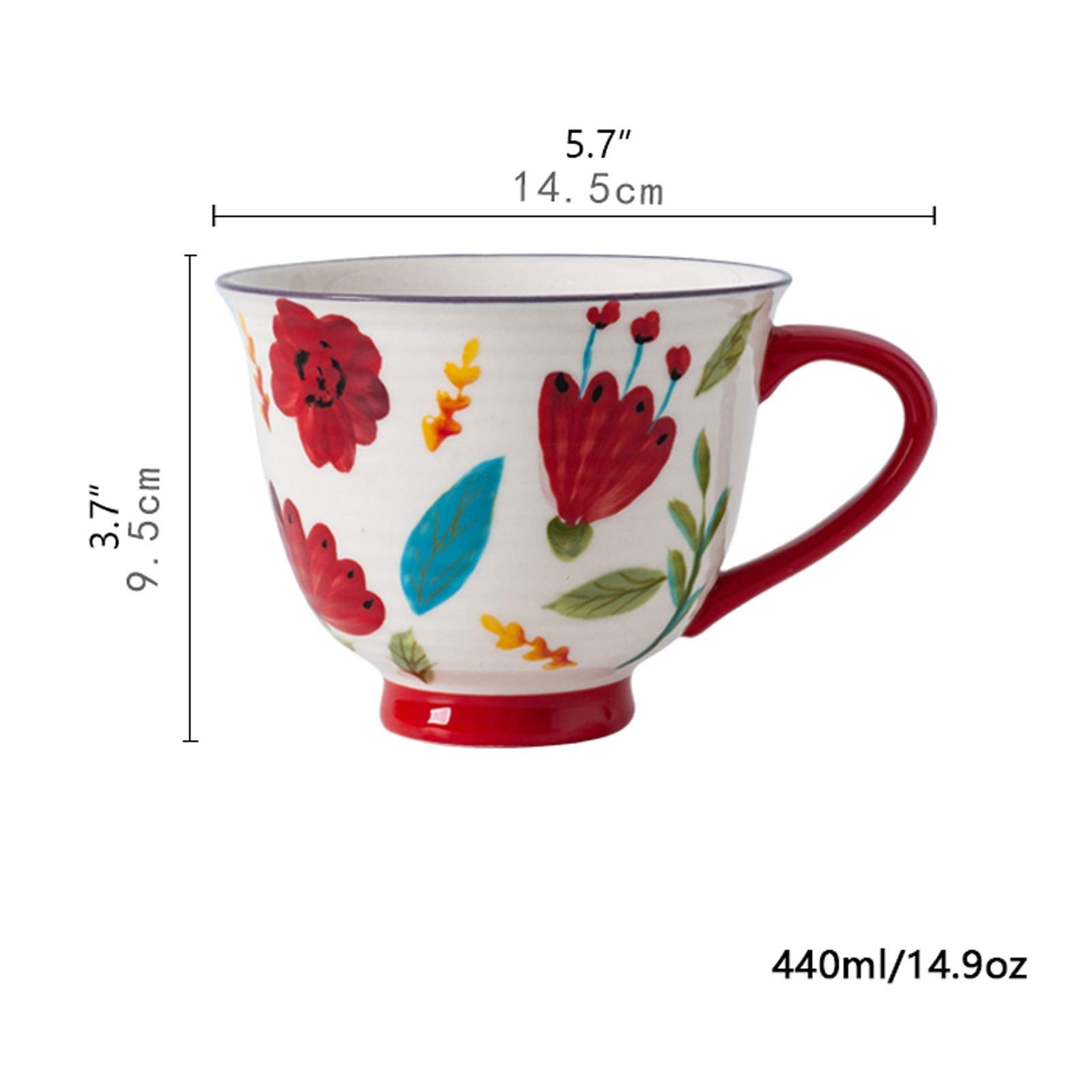 Кухоль порцеляновий 14,9 унцій Колір: B, Розмір: B, фото №2