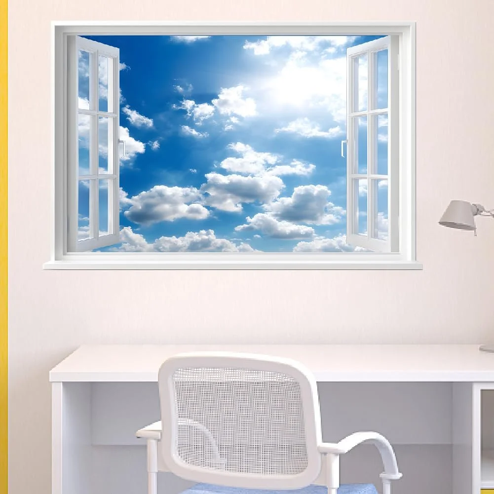 Наклейка на стіну SUPERDANT 3D Вид з вікна 82 x 54.6 см, фото №1