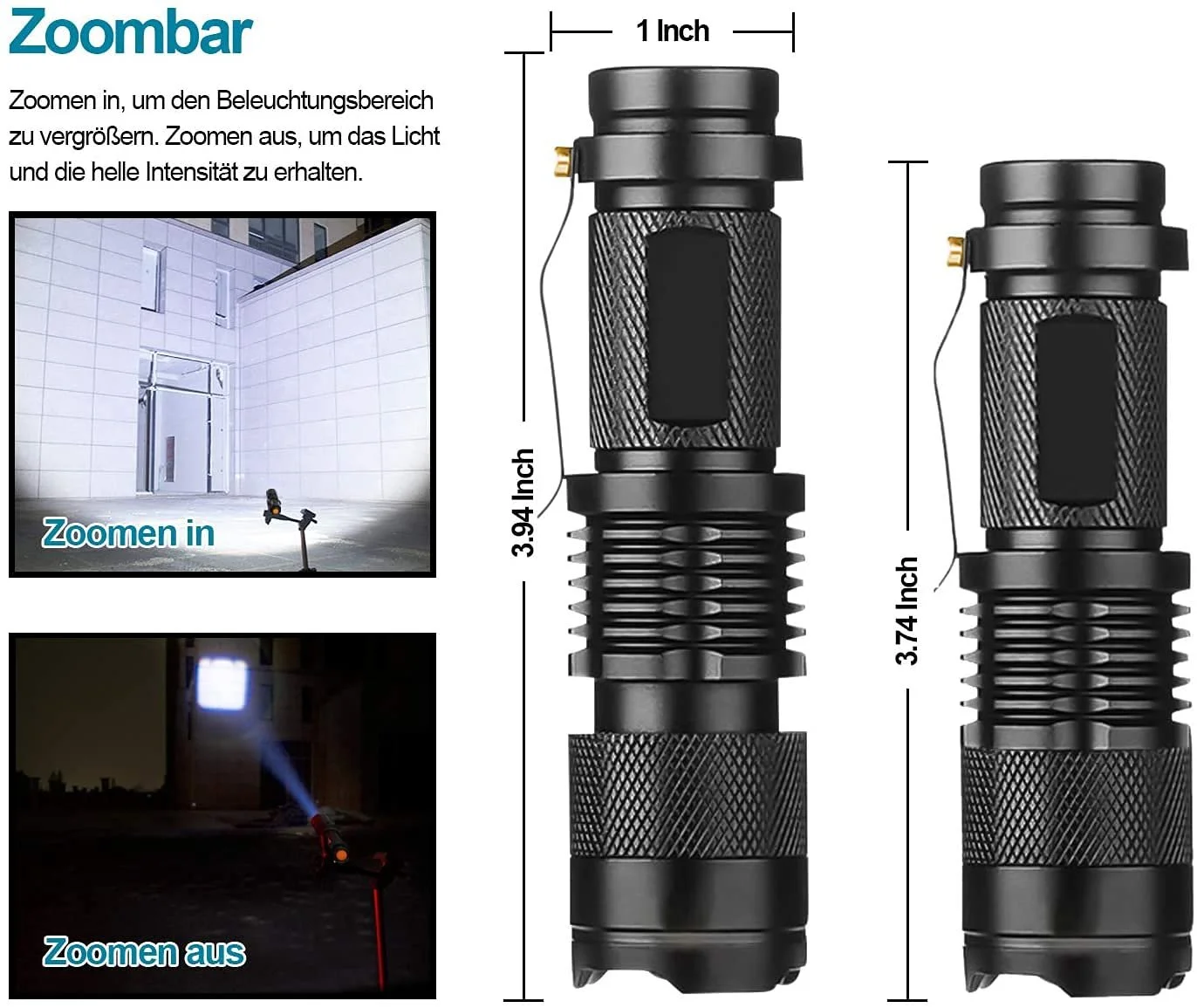 Міні LED ліхтарик Super Bright Zoomable з 3 режимами, водонепроникний, для дітей, подарунок, для риболовлі, походів і кемпінгу, набір з 2 штук, фото №2 Міні LED ліхтарик Super Bright Zoomable з 3 режимами, водонепроникний, для дітей, подарунок, для риболовлі, походів і кемпінгу, набір з 2 штук, фото №2