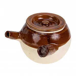 Кастрюля для китайской медицины керамическая традиционная для газовой плиты 1600 мл жаропрочная с ручками - Фото 1