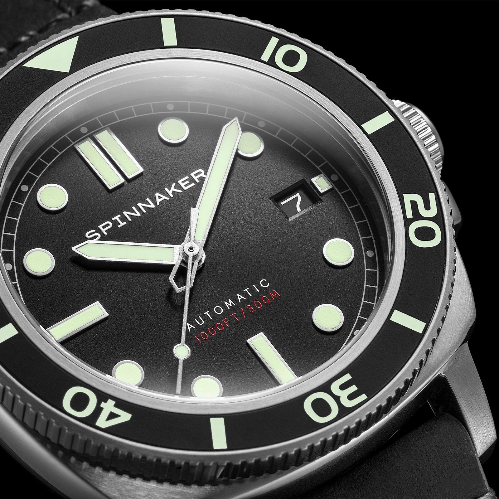 Мужские часы Spinnaker Hull Diver Automatic 3-Hand 42 мм SP-5088 с ремешком из натуральной кожи или нержавеющей стали, фото №3 Мужские часы Spinnaker Hull Diver Automatic 3-Hand 42 мм SP-5088 с ремешком из натуральной кожи или нержавеющей стали, фото №3