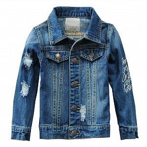 Джинсова куртка для хлопчиків L SERVER, денімова, бавовняна, весняно-осіння - Фото 1