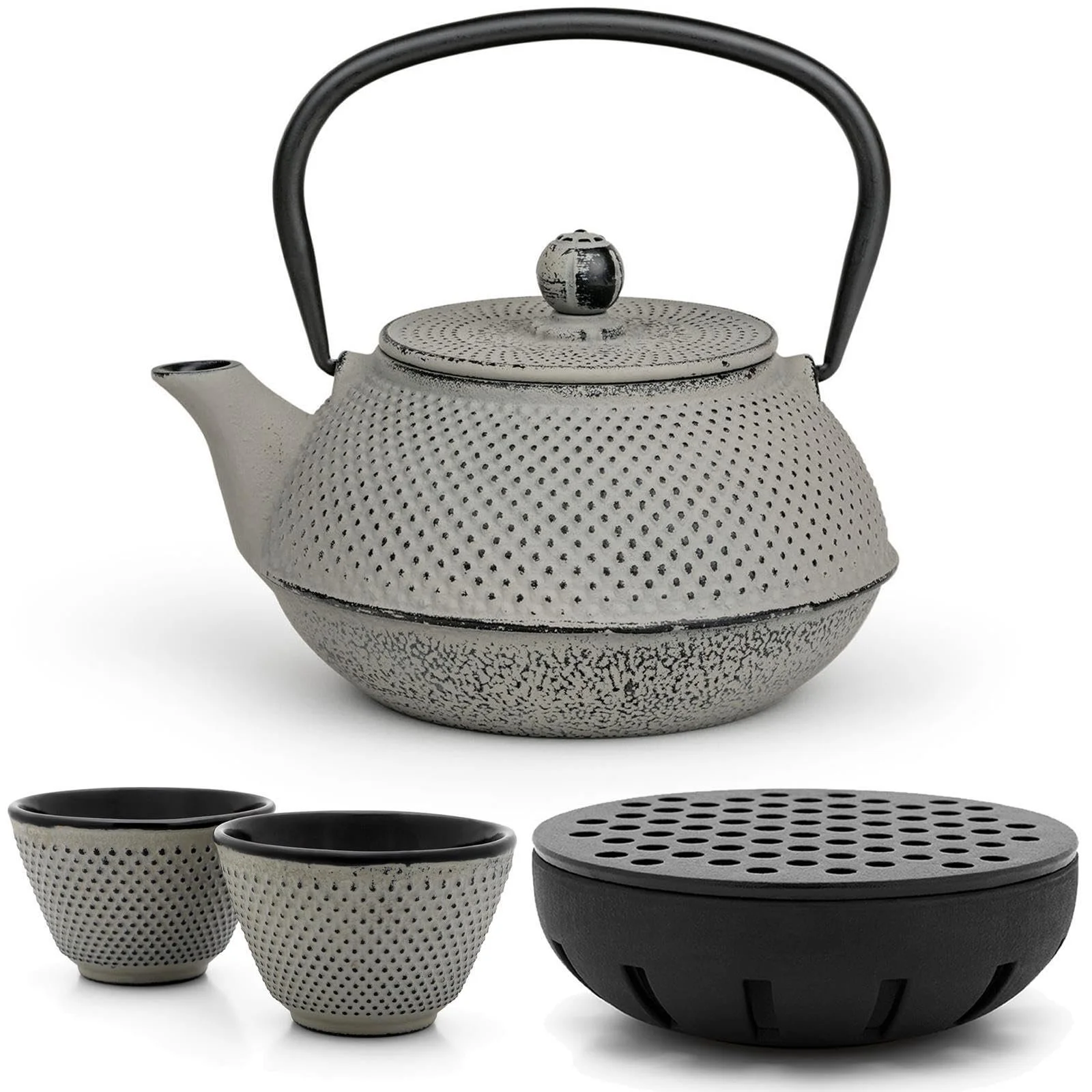 Чайник-заварник Bredemeijer Cast Індукційний 0.8 літра Сірий з чашками, фото №1