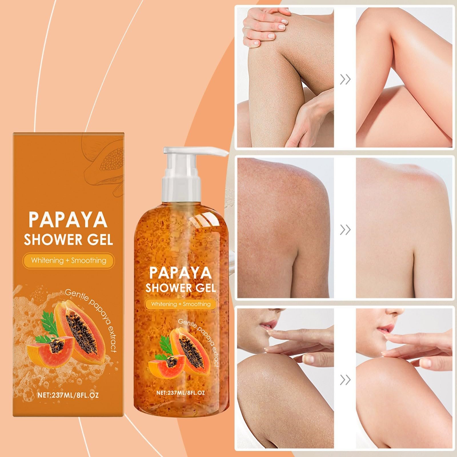 Гель для душу Papaya Oil-Control Зволожувальний з ароматом папаї Unisex, фото №4 Гель для душу Papaya Oil-Control Зволожувальний з ароматом папаї Unisex, фото №4