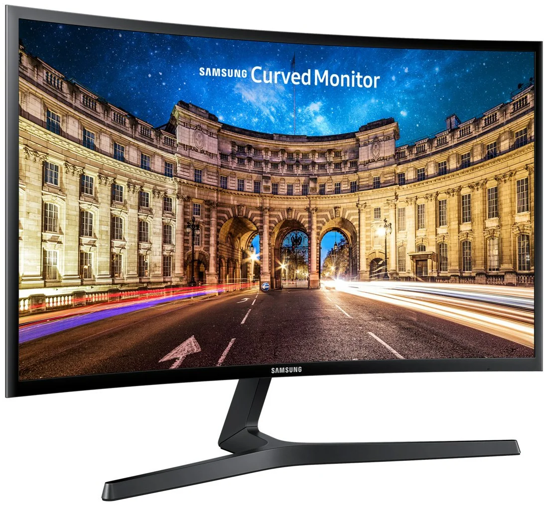 Монітор 27" Samsung C27F396FHU Full HD VA 60 Гц Чорний, фото №2