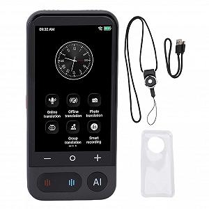 AI устройство для перевода языков, 139 онлайн и 20 оффлайн языков, перевод речи и фотографий в реальном времени, портативный Wi-Fi/оффлайн, 4-дюймовый сенсорный экран для путешествий/бизнеса - Фото 1