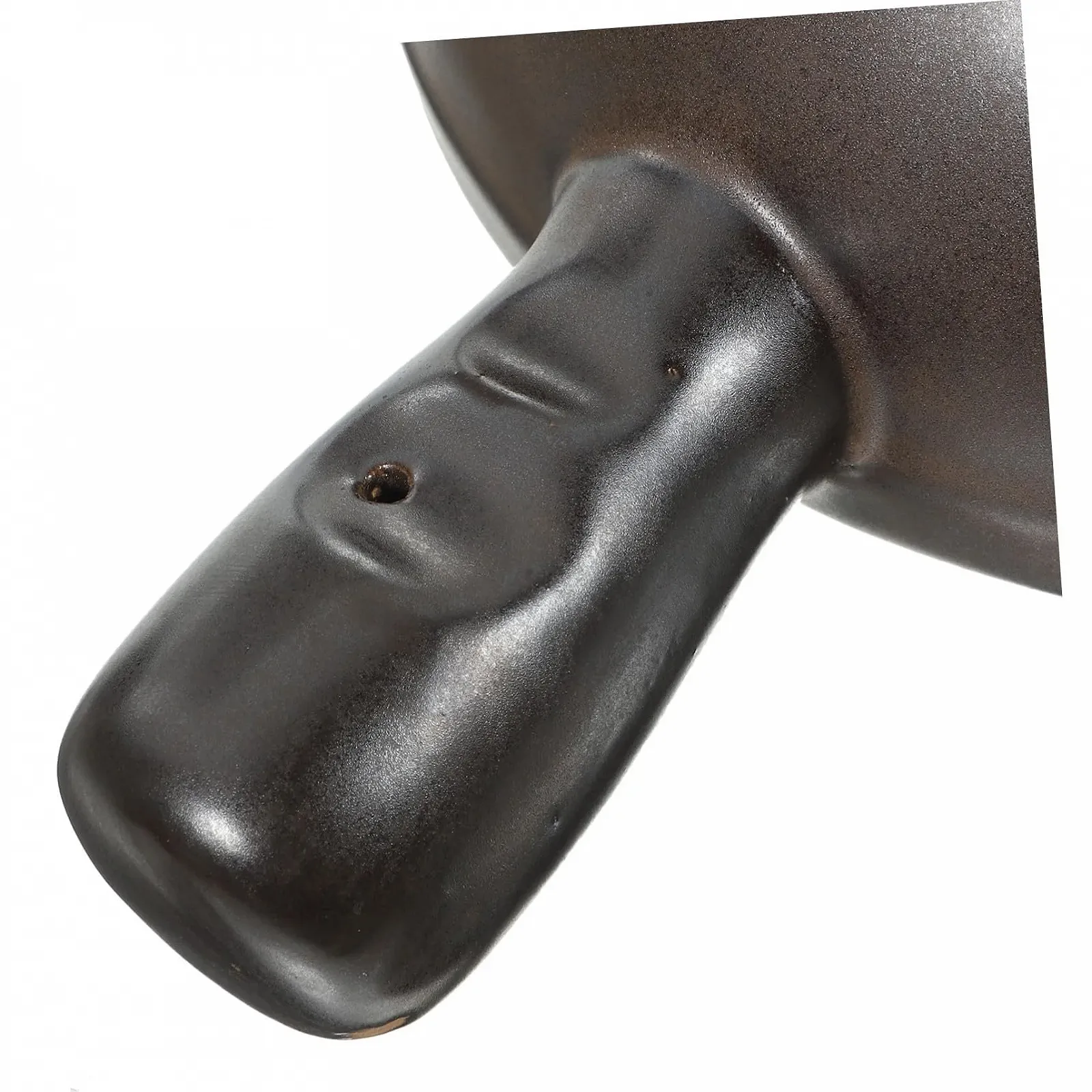 Керамический горшок традиционный с крышкой и ручкой термостойкий для открытого огня, фото №4