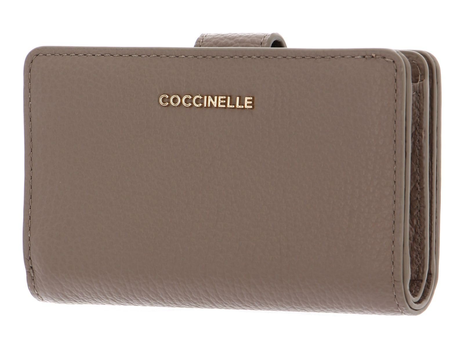 Кошелек Coccinelle Metallic Soft Mini из кожи Grained Leather Warm Taupe, фото №1