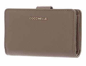 Кошелек Coccinelle Metallic Soft Mini из кожи Grained Leather Warm Taupe - Фото 1