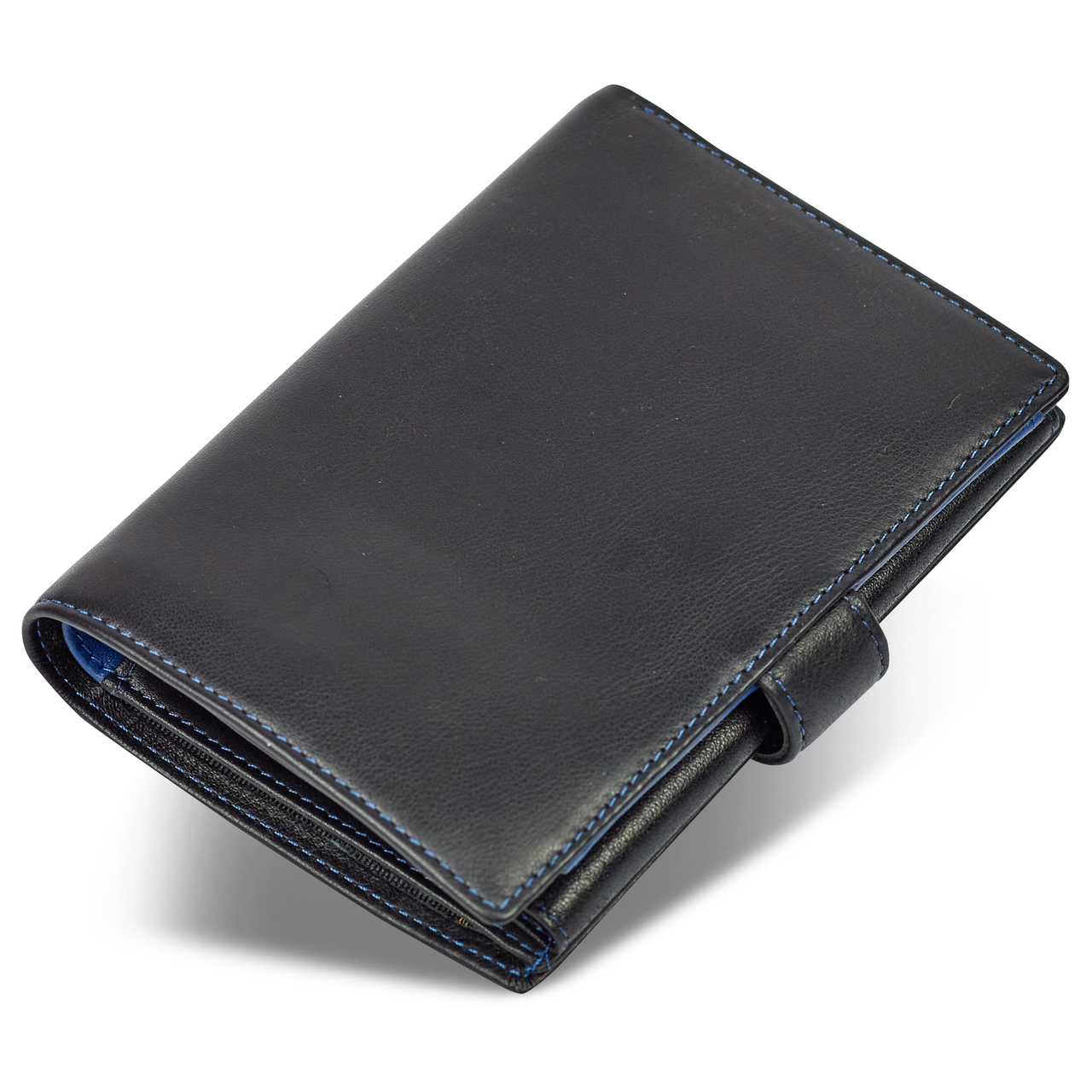 Черный мужской кошелек с фиксацией из натуральной кожи Marco Coverna MC-1005 A 1221, фото №2