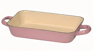 Форма для смаження Riess Classic - Colourful/Pastel 0049-006 26 x 17 см висота 5.0 см емальована індукційна рожева - Фото 1