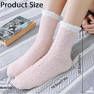 Носки flintronic Теплые зимние носки Женские Нескользящие носки Пушистые носки из кораллового флиса Теплые носки для дома synthetic.ua - Фото 1
