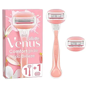 Бритва Gillette Venus Comfortglide Spa Breeze для женщин с 2 сменными кассетами 3 лезвия - Фото 1