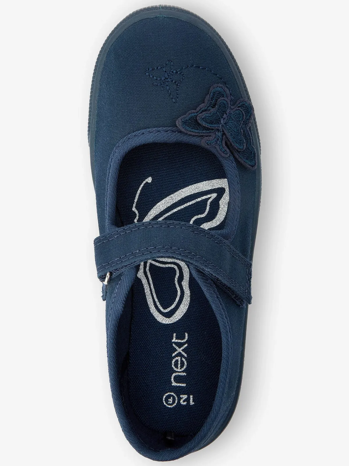 Школьная обувь NEXT для девочек с вышивкой в виде бабочек, фото №6